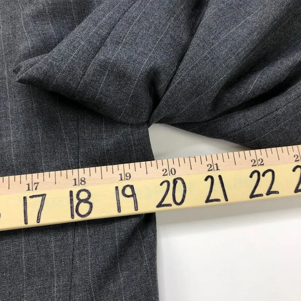 Ermenegildo Zegna Pinstriped 39 Custom Blazer Sport Coat Jacket Gray